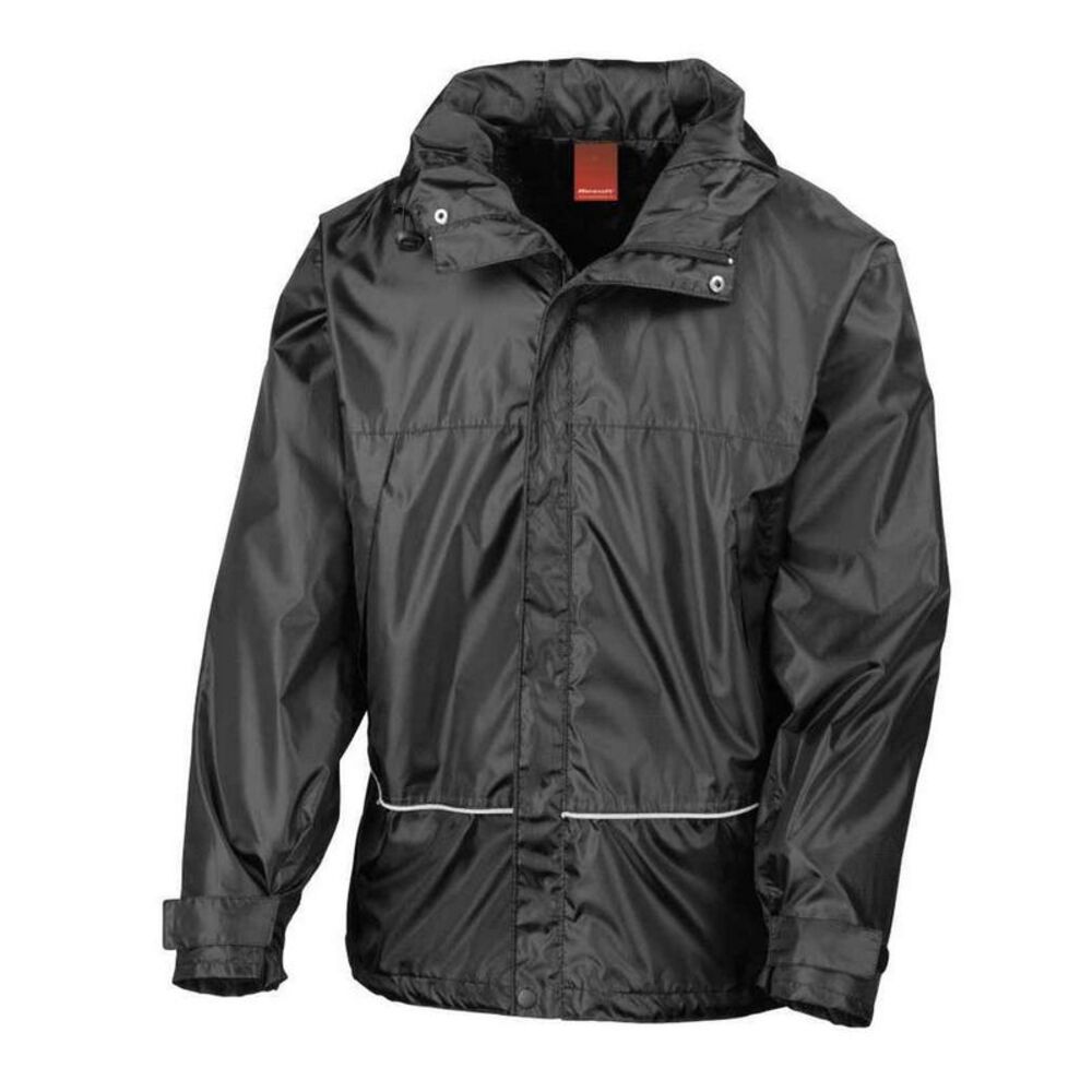 Result Unisex Adult Team Ripstop Waterproof Jacket / Black